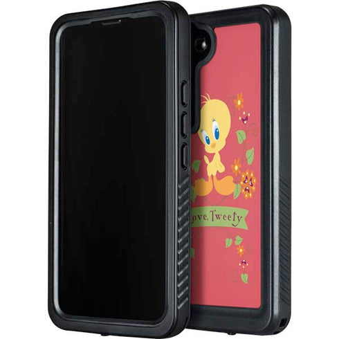 Looney Tunes Tweety Embroidered Galaxy S23 Plus Waterproof Case