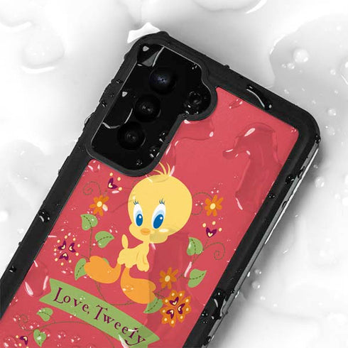 Looney Tunes Tweety Embroidered Galaxy S23 Plus Waterproof Case