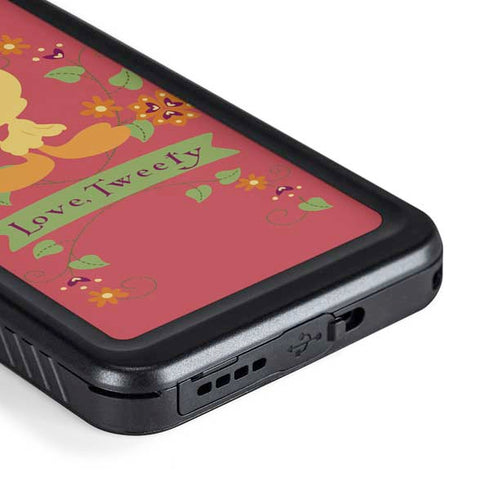 Looney Tunes Tweety Embroidered Galaxy S23 Waterproof Case