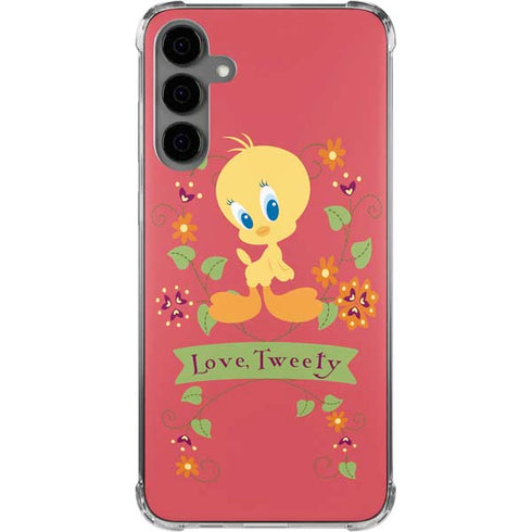 Looney Tunes Tweety Embroidered Galaxy S24 Plus Clear Case