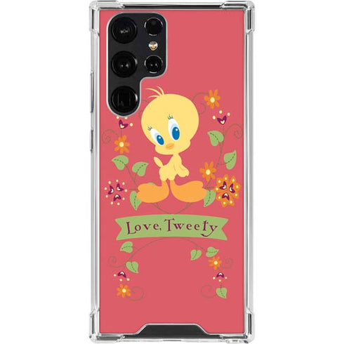Looney Tunes Tweety Embroidered Galaxy S24 Ultra Clear Case