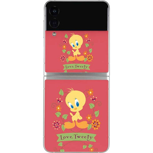 Looney Tunes Tweety Embroidered Galaxy Z Flip3 5G Skin