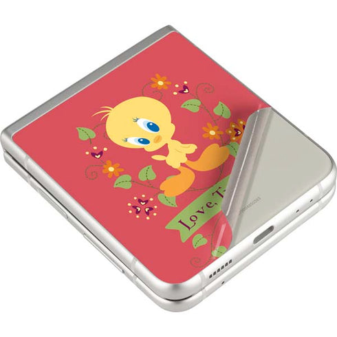 Looney Tunes Tweety Embroidered Galaxy Z Flip3 5G Skin