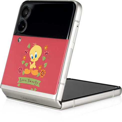 Looney Tunes Tweety Embroidered Galaxy Z Flip4 5G Skin
