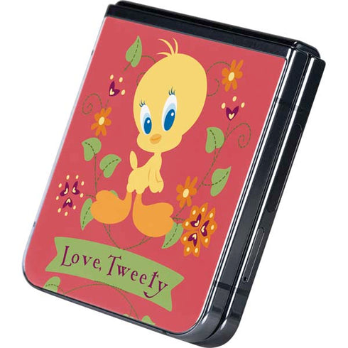Looney Tunes Tweety Embroidered Galaxy Z Flip5 5G Skin