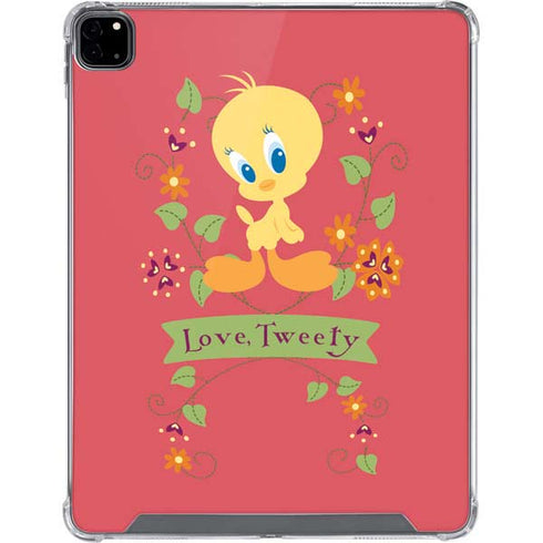 Looney Tunes Tweety Embroidered iPad Pro 12.9in (2020) Clear Case