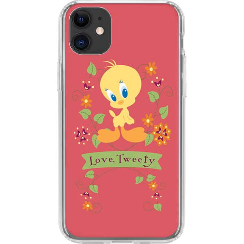 Looney Tunes Tweety Embroidered iPhone 11 Clear Case