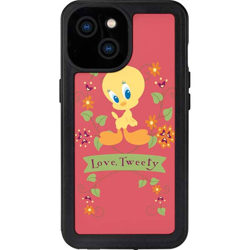 Looney Tunes Tweety Embroidered iPhone 13 Mini Waterproof Case