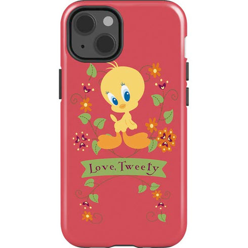 Looney Tunes Tweety Embroidered iPhone 15 Impact Case