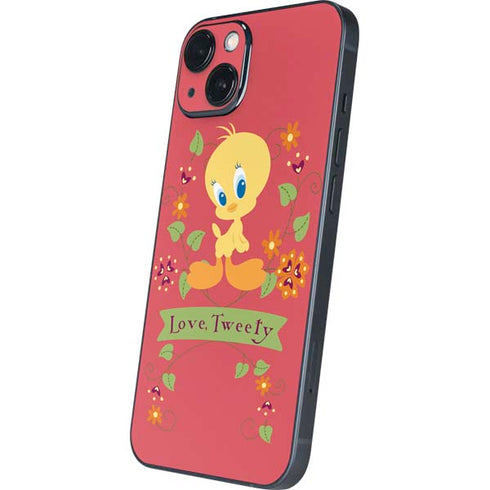 Looney Tunes Tweety Embroidered iPhone 15 Plus Skin