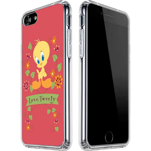 Looney Tunes Tweety Embroidered iPhone SE (2nd & 3rd Gen) Clear Case
