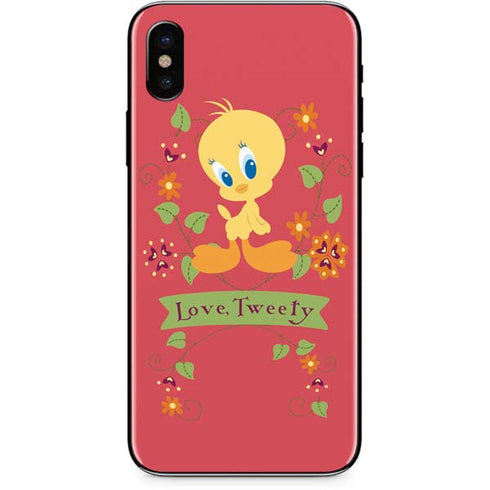 Looney Tunes Tweety Embroidered iPhone XS Skin