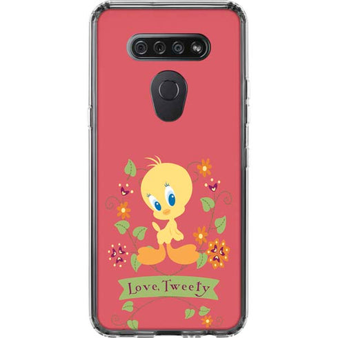 Looney Tunes Tweety Embroidered LG K51/Q51 Clear Case