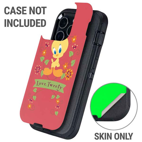 Looney Tunes Tweety Embroidered Otterbox Defender iPhone Skin