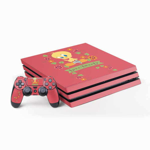 Looney Tunes Tweety Embroidered PS4 Pro Bundle Skin