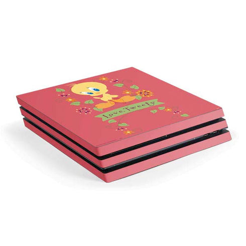 Looney Tunes Tweety Embroidered PS4 Pro Console Skin