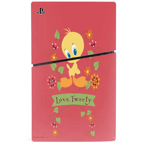 Looney Tunes Tweety Embroidered PS5 Slim Disk Console Skin