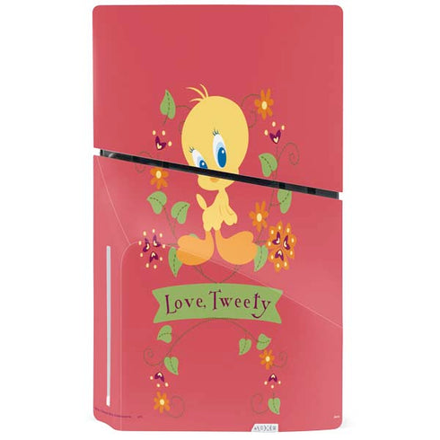 Looney Tunes Tweety Embroidered PS5 Slim Disk Console Skin