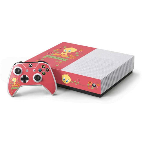 Looney Tunes Tweety Embroidered Xbox One S All-Digital Edition Bundle Skin