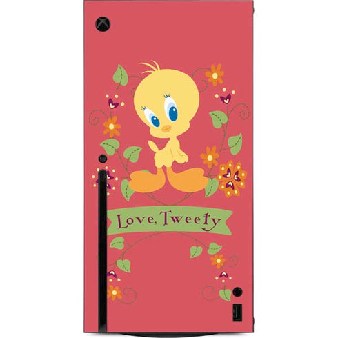 Looney Tunes Tweety Embroidered Xbox Series X Console Skin