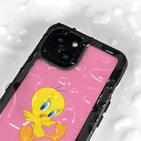 Looney Tunes Tweety Pinky iPhone 15 Waterproof Case
