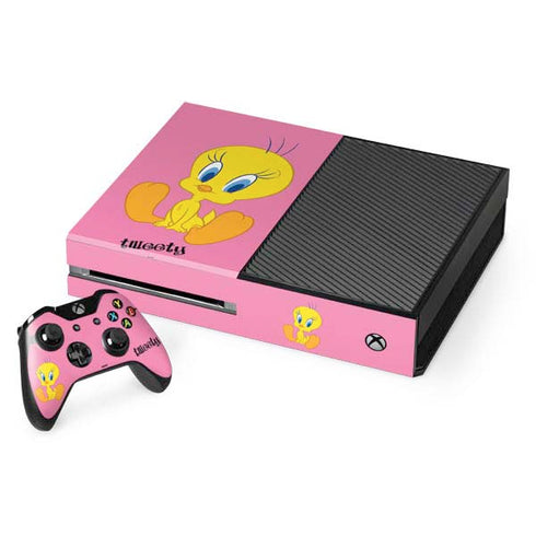 Looney Tunes Tweety Pinky Xbox One Console and Controller Bundle Skin