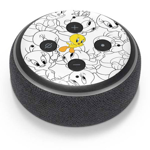 Looney Tunes Tweety Super Sized Pattern Amazon Echo Dot Skin