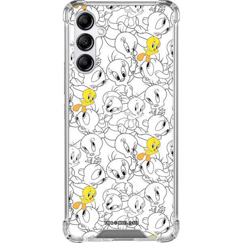 Looney Tunes Tweety Super Sized Pattern Galaxy A14 5G Clear Case
