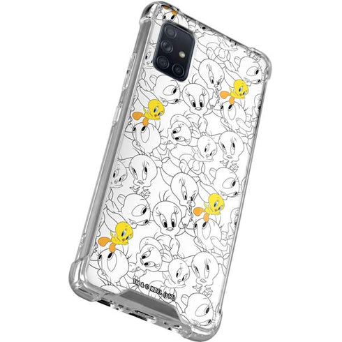 Looney Tunes Tweety Super Sized Pattern Galaxy A71 5G Clear Case