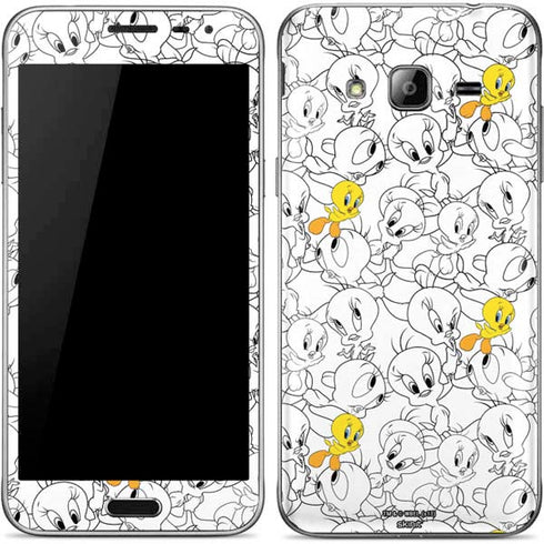 Looney Tunes Tweety Super Sized Pattern Galaxy J3 Skin