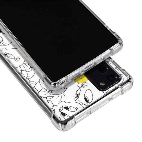 Looney Tunes Tweety Super Sized Pattern Galaxy Note20 5G Clear Case
