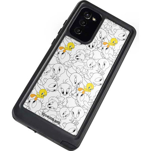 Looney Tunes Tweety Super Sized Pattern Galaxy Note20 5G Waterproof Case