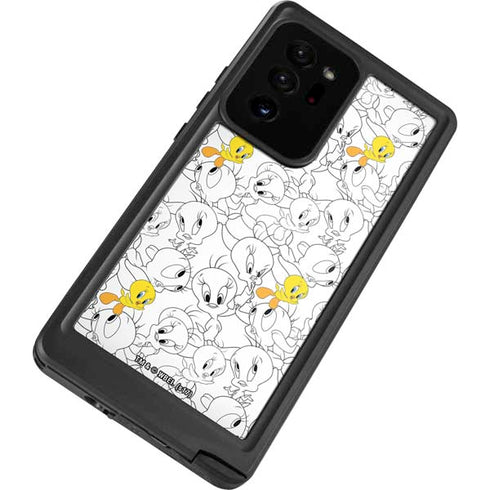 Looney Tunes Tweety Super Sized Pattern Galaxy Note20 Ultra 5G Waterproof Case