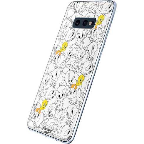 Looney Tunes Tweety Super Sized Pattern Galaxy S10e Skin