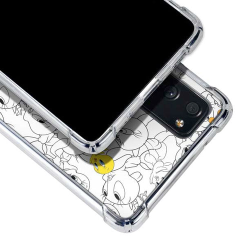 Looney Tunes Tweety Super Sized Pattern Galaxy S20 FE Clear Case