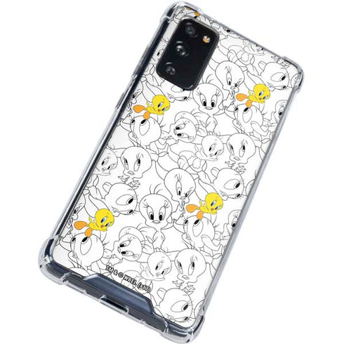 Looney Tunes Tweety Super Sized Pattern Galaxy S20 FE Clear Case