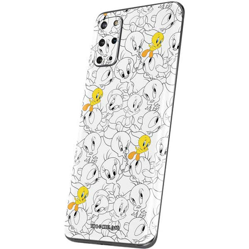 Looney Tunes Tweety Super Sized Pattern Galaxy S20 Plus Skin