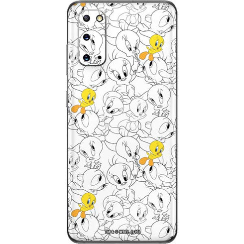 Looney Tunes Tweety Super Sized Pattern Galaxy S20 Skin