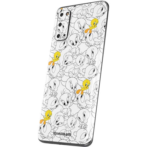 Looney Tunes Tweety Super Sized Pattern Galaxy S20 Skin
