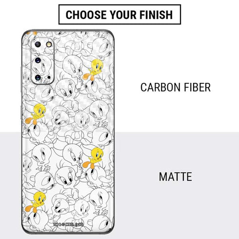 Looney Tunes Tweety Super Sized Pattern Galaxy S20 Skin