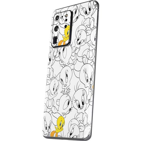 Looney Tunes Tweety Super Sized Pattern Galaxy S20 Ultra 5G Skin