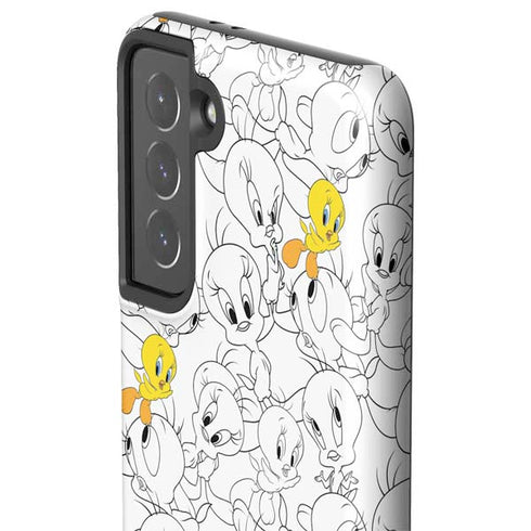 Looney Tunes Tweety Super Sized Pattern Galaxy S21 5G Pro Case