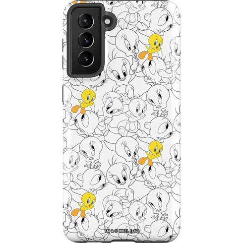 Looney Tunes Tweety Super Sized Pattern Galaxy S21 FE Pro Case