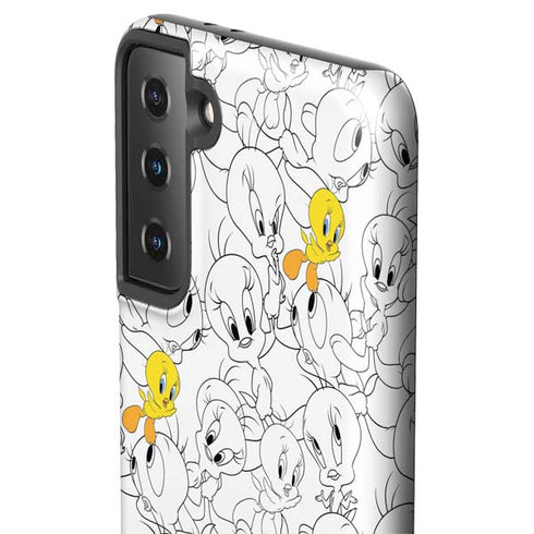 Looney Tunes Tweety Super Sized Pattern Galaxy S21 FE Pro Case