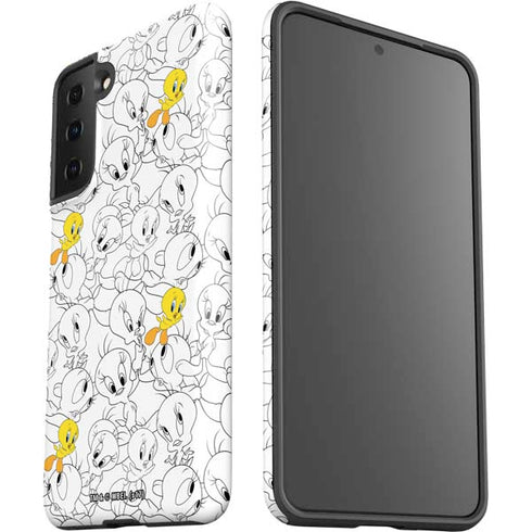 Looney Tunes Tweety Super Sized Pattern Galaxy S21 FE Pro Case
