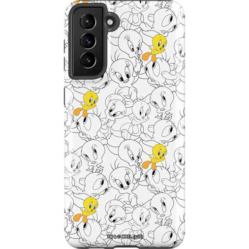 Looney Tunes Tweety Super Sized Pattern Galaxy S21 Plus 5G Pro Case