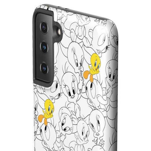 Looney Tunes Tweety Super Sized Pattern Galaxy S21 Plus 5G Pro Case