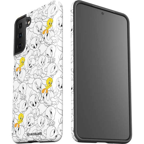 Looney Tunes Tweety Super Sized Pattern Galaxy S21 Plus 5G Pro Case