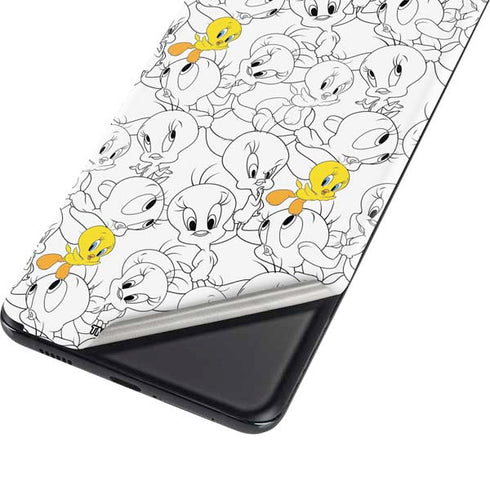 Looney Tunes Tweety Super Sized Pattern Galaxy S21 Ultra 5G Skin