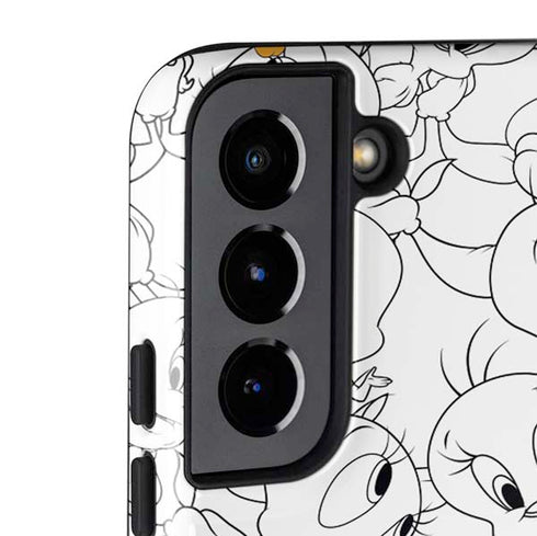 Looney Tunes Tweety Super Sized Pattern Galaxy S22 Plus Pro Case